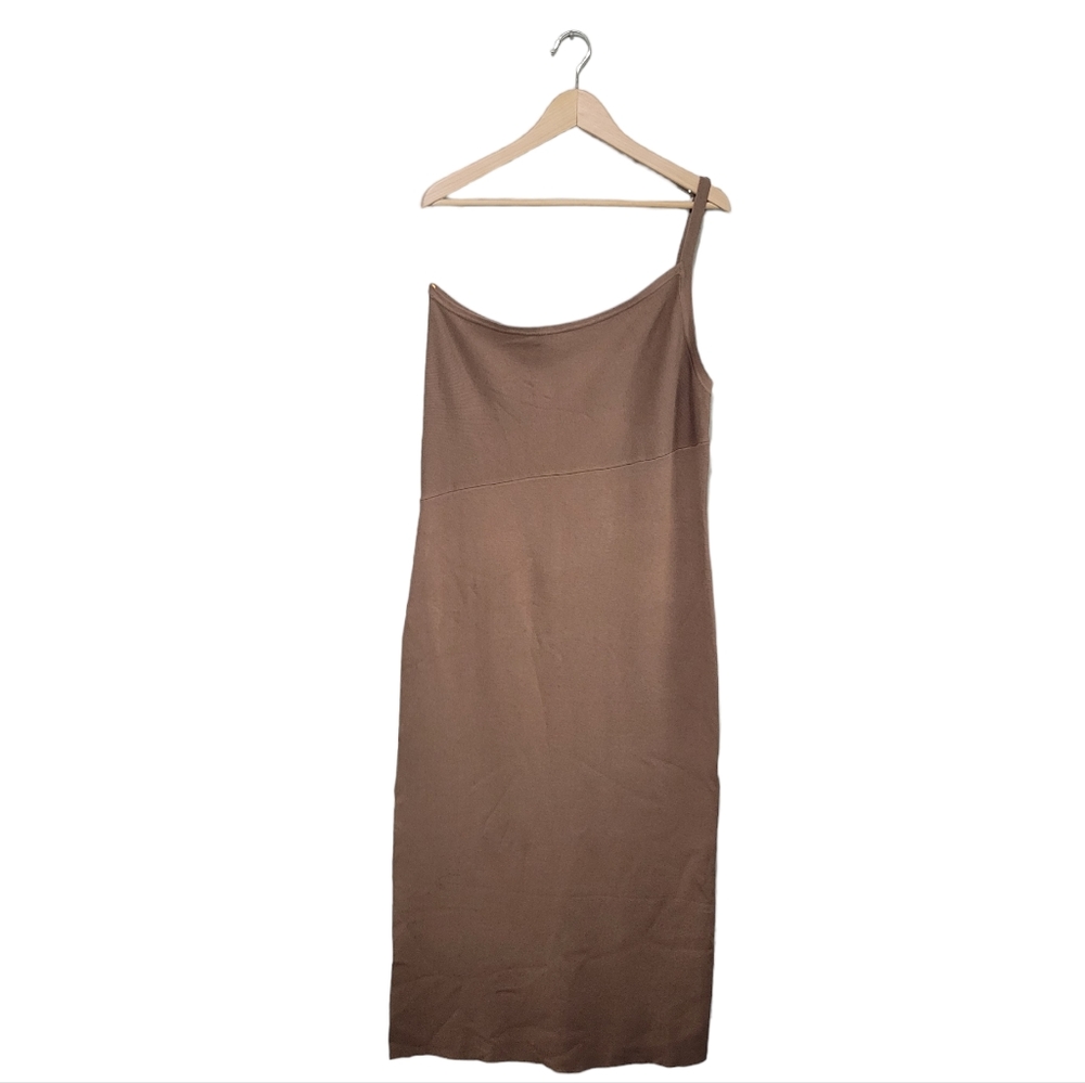 NWT House of Harlow 1960 Ribbed One Shoulder Midi Dress - Picture 1 of 5